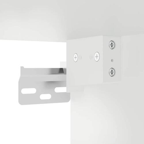 Væghængt badeværelsesskab 60x25x30 cm konstrueret træ hvid