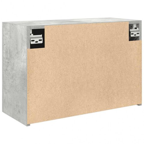 Væghængt badeværelsesskab 60×25×40 cm - betongrå, konstrueret træ