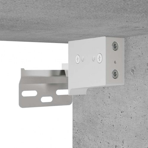Væghængt badeværelsesskab 80×25×30 cm - konstrueret træ, betongrå