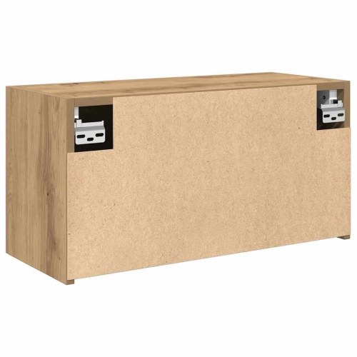 Væghængt badeværelsesskab 60×25×30 cm - konstrueret træ i kunsteg