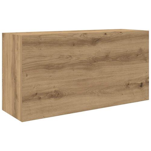 Væghængt badeværelsesskab 80x25x40 cm konstrueret træ kunsteg