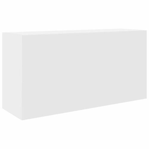 Væghængt badeværelsesskab 80x25x40 cm konstrueret træ hvid