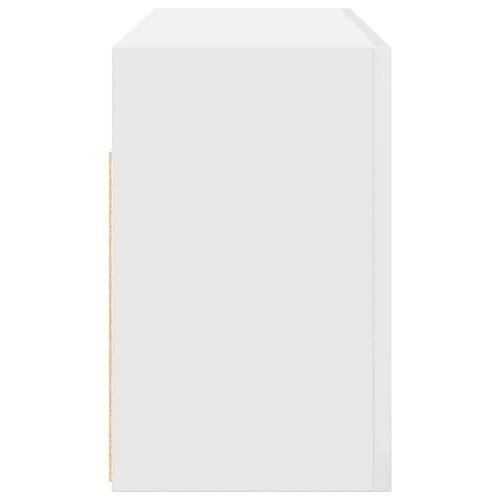 Væghængt badeværelsesskab 80x25x40 cm konstrueret træ hvid