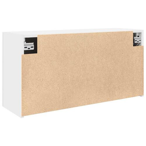 Væghængt badeværelsesskab 80x25x40 cm konstrueret træ hvid