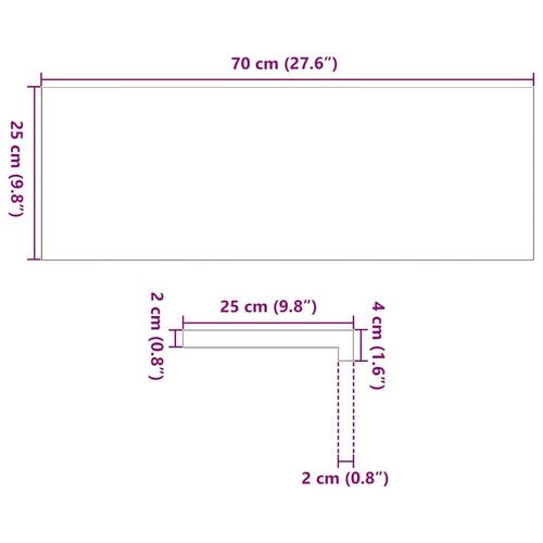 Trappemåtter 20 stk ubehandlet 70x25x2 cm massivt egetræ