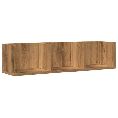 Væghylde til cd’er 75x18x18 cm i konstrueret træ - kunsteg