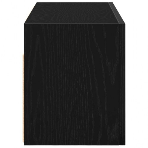 Væghængt badeværelsesskab 60×25×30 cm - konstrueret træ, sort