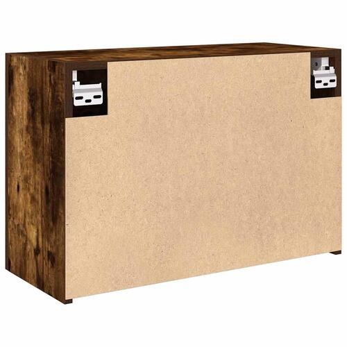 Væghængt badeværelsesskab 60x25x40 cm konstrueret træ røget eg