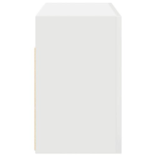 Væghængt badeværelsesskab 60x25x40 cm konstrueret træ hvid