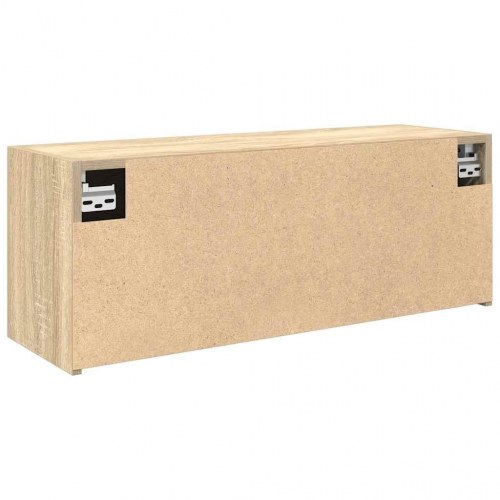 Væghængt badeværelsesskab 80×25×30 cm - konstrueret træ, sonoma-eg