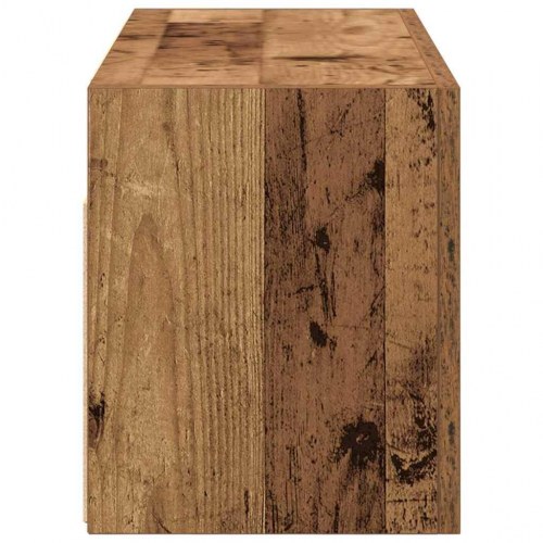 Væghængt badeværelsesskab 60 × 25 × 30 cm - konstrueret træ, antikt træ