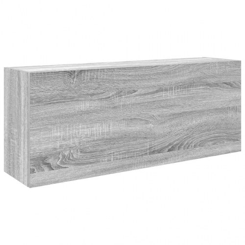 Væghængt badeværelsesskab 100×25×40 cm - grå sonoma-eg, konstrueret træ