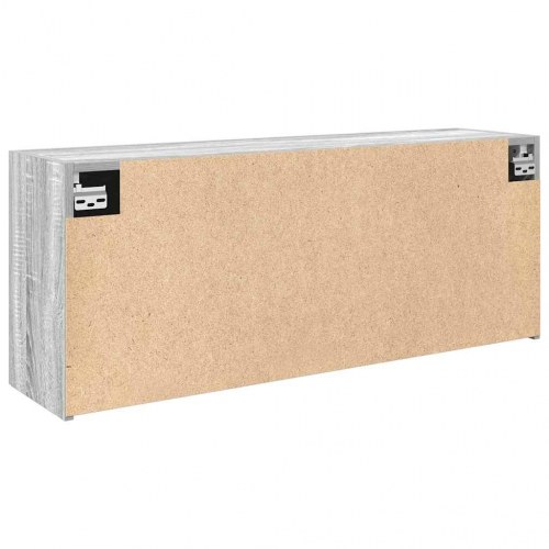 Væghængt badeværelsesskab 100×25×40 cm - grå sonoma-eg, konstrueret træ