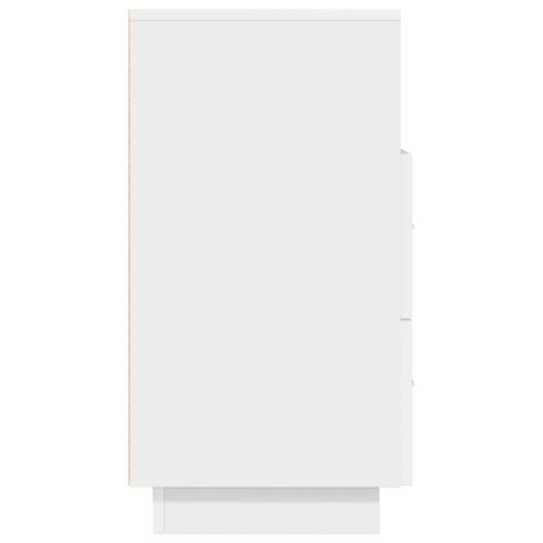 Sengebord med 2 skuffer 36x36x68 cm hvid