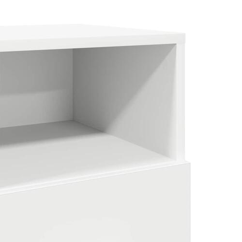 Sengebord med 2 skuffer 36x36x68 cm hvid