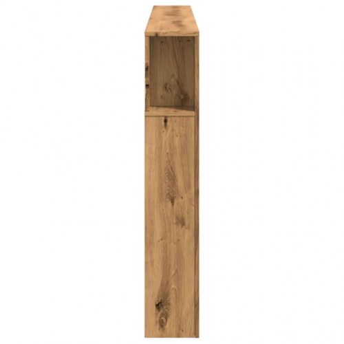 Sengegavl med LED-lys 200 × 18,5 × 103,5 cm - konstrueret træ, kunsteg