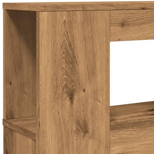 Sengegavl med LED-lys 200 × 18,5 × 103,5 cm - konstrueret træ, kunsteg