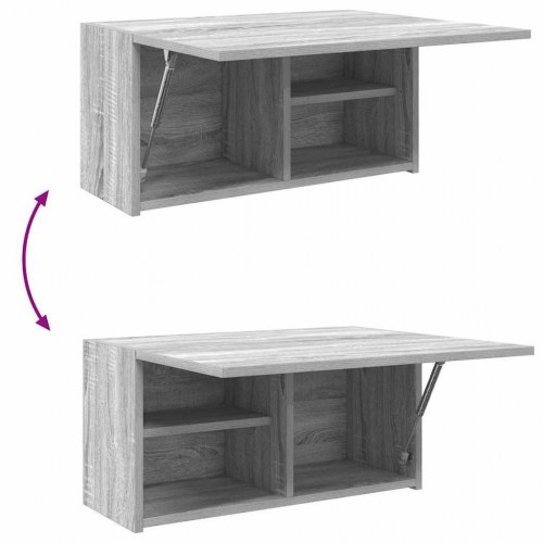 Væghængt badeværelsesskab 60×25×30 cm - grå sonoma-eg, konstrueret træ