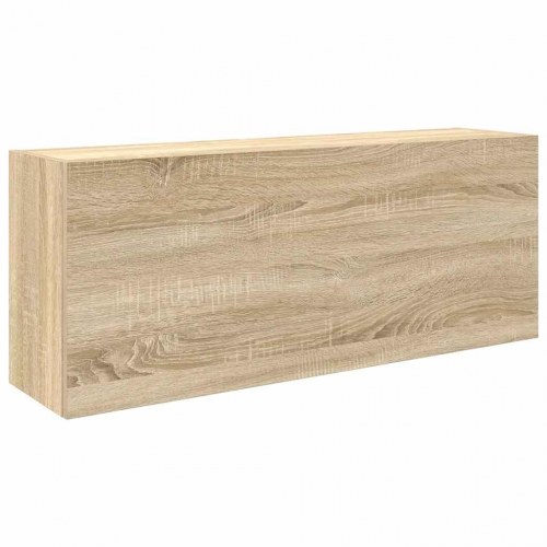 Væghængt badeværelsesskab 100×25×40 cm - konstrueret træ, sonoma-eg