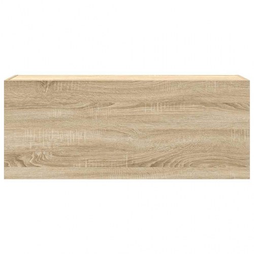 Væghængt badeværelsesskab 100×25×40 cm - konstrueret træ, sonoma-eg