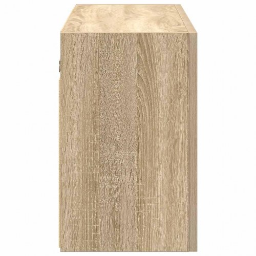 Væghængt badeværelsesskab 100×25×40 cm - konstrueret træ, sonoma-eg