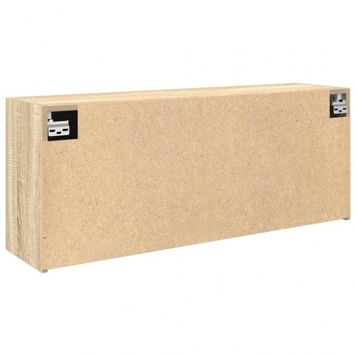 Væghængt badeværelsesskab 100×25×40 cm - konstrueret træ, sonoma-eg