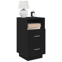 Sengebord med 2 skuffer 36x36x68 cm sort
