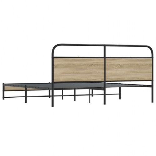 Sengeramme 200 x 200 cm - røget egetræ