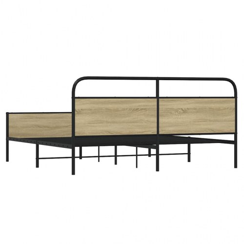 Sengeramme 200 x 200 cm i metal - sonoma-eg