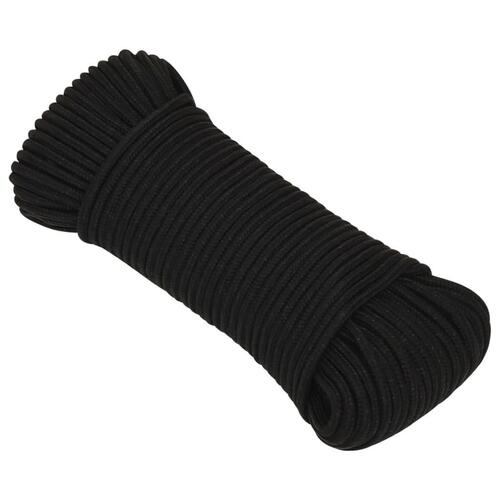 Arbejdsreb 5 mm 500 m polyester sort