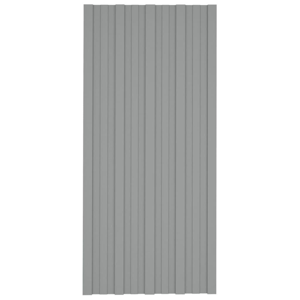 Tagplader 12 Stk. 100x45 Cm Galvaniseret Stål Grå
