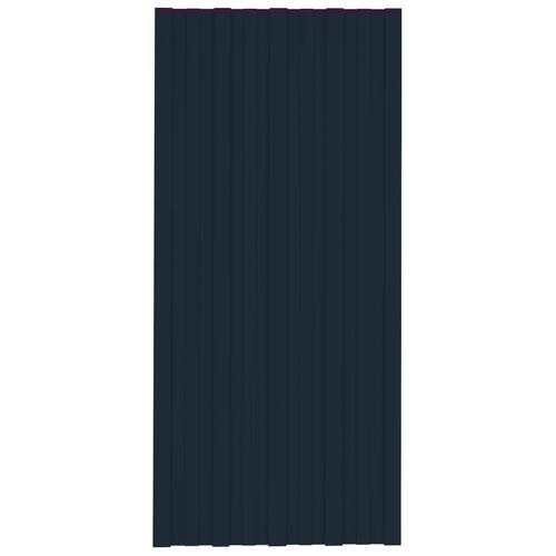 Tagplader 36 stk. 100x45 cm galvaniseret stål antracitgrå
