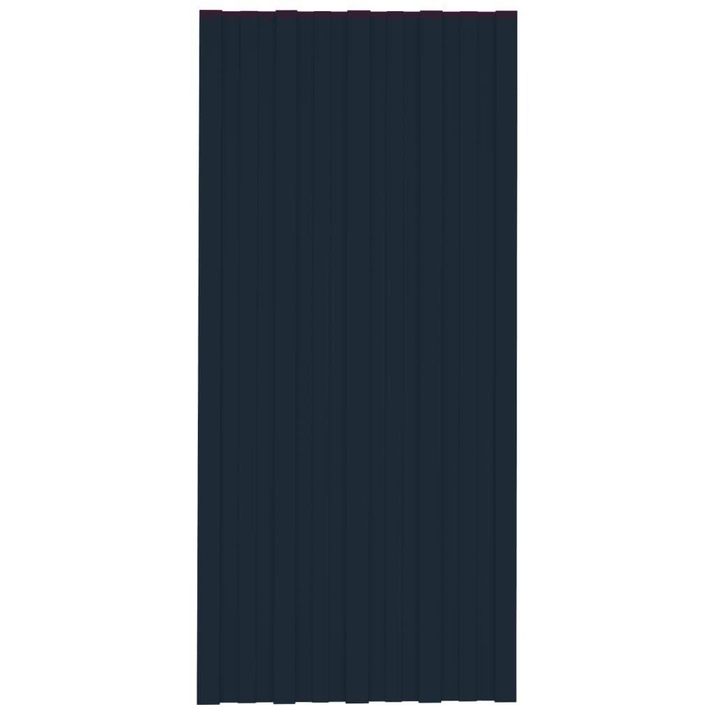Tagplader 36 stk. 100x45 cm galvaniseret stål antracitgrå