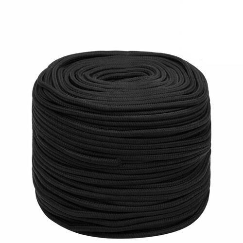 Tovværk til båd 6 mm 100 m polypropylen sort
