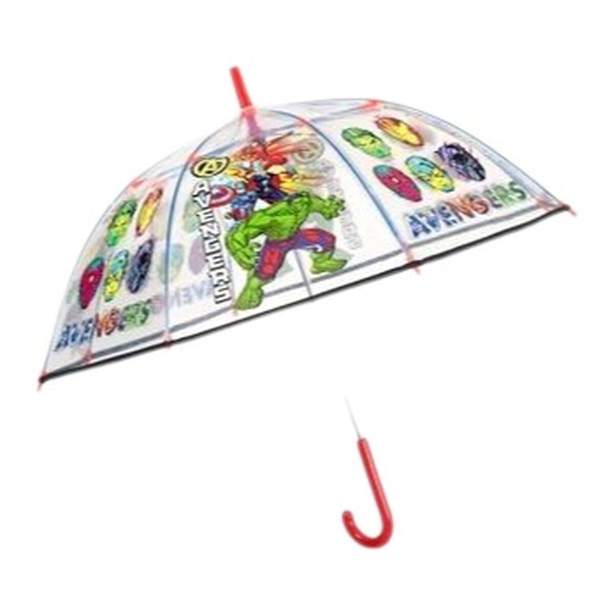Paraply The Avengers Perletti Gennemsigtig Glasfiber 74 cm Børns