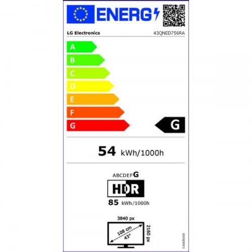 LG 43QNED756RA 43" 4K QNED Smart TV (HDR, LED)