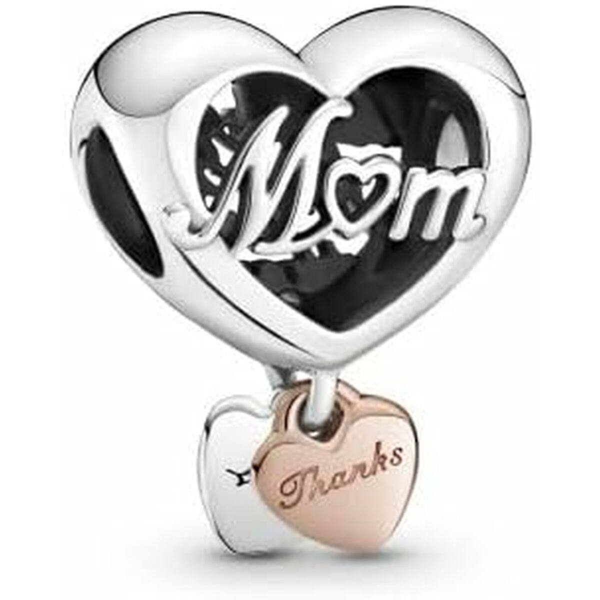 Pandora charm - Thank You Mum Heart i sterling sølv