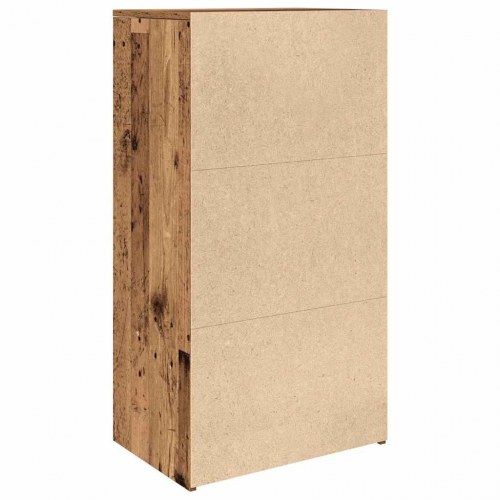 Kommode med 6 skuffer 50×34×96 cm - konstrueret træ, antikt look