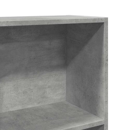 Bogreol 40x24x176 cm konstrueret træ betongrå
