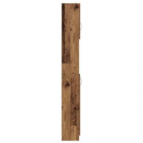 Badeværelses højskab 32×25,5×190 cm - konstrueret træ, antikt træ