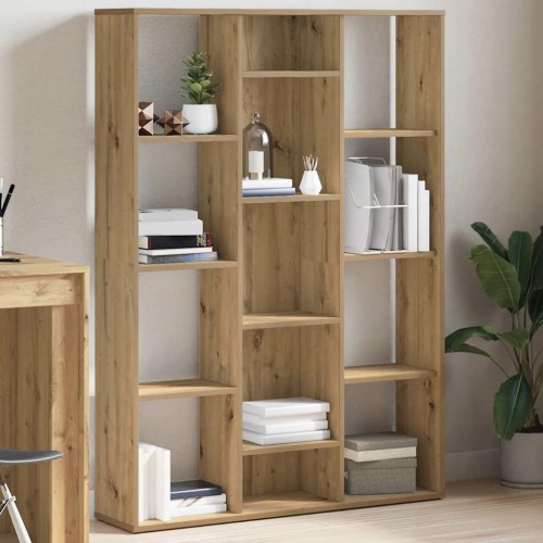 Rumdeler/bogreol 100×24×140 cm i konstrueret træ - artisan eg