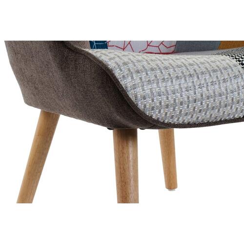 Lænestol 70 x 73 x 100 cm Brun Gummitræ Multifarvet