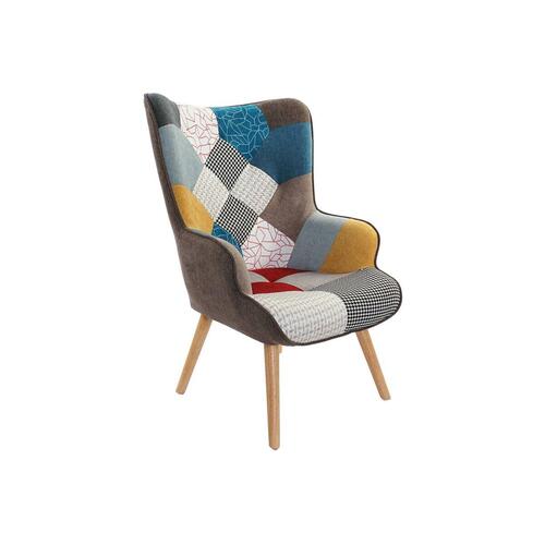 Lænestol 70 x 73 x 100 cm Brun Gummitræ Multifarvet