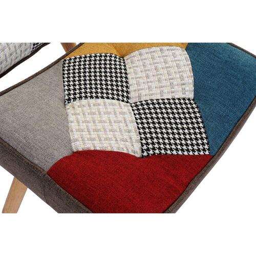 Lænestol 70 x 73 x 100 cm Brun Gummitræ Multifarvet