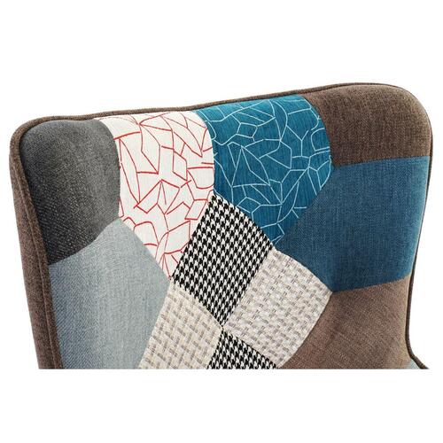Lænestol 70 x 73 x 100 cm Brun Gummitræ Multifarvet