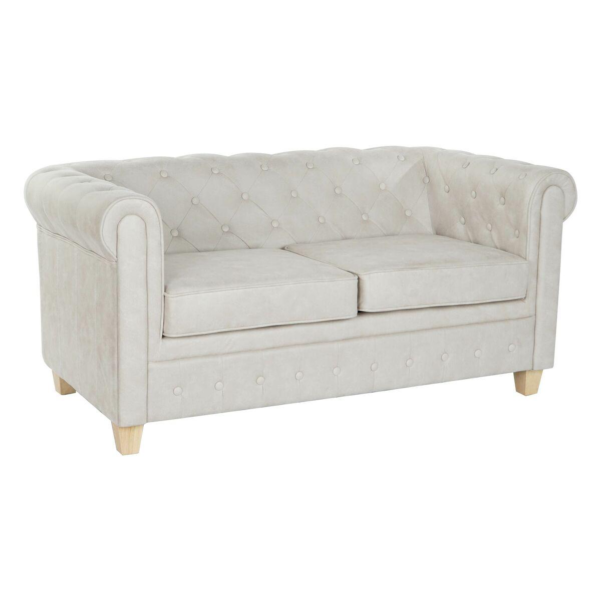 Sofa 151 Natur Træ Brun Flødefarvet Vintage