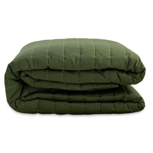 Sengetæppe med to sider HappyFriday Basic Dash Gul Grøn 260 x 260 cm