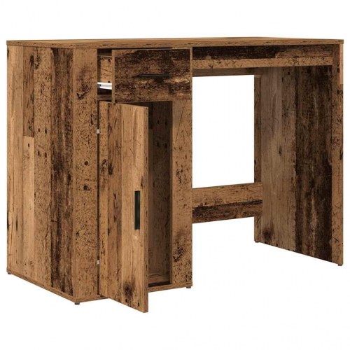 Skrivebord 100 × 49 × 75 cm i konstrueret træ - antikt trælook