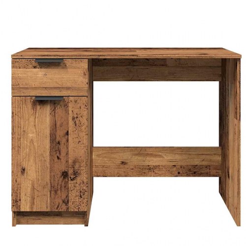 Skrivebord 100 × 50 × 75 cm i konstrueret træ - antikt trælook