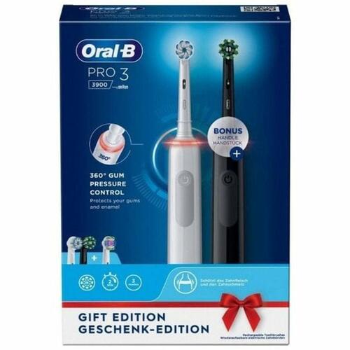 Elektrisk tandbørste Oral-B PRO3 3900 DUO Hvid Sort